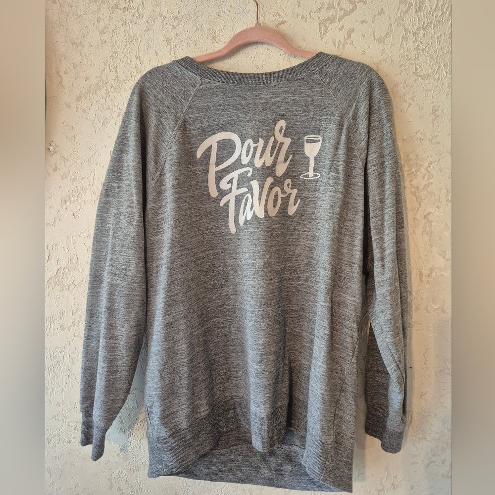 Wild Fox Pour Favor Sweatshirt, Grey, Size M